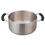 ステンレス・アルミ全面三層鋼 両手鍋浅型22cm