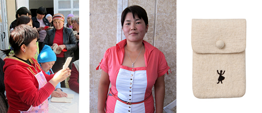 キルギスのフェルトづくりワークショップとお話しの会