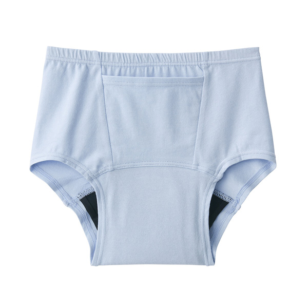 ポケット付き吸水サニタリーショーツ ライトブルー