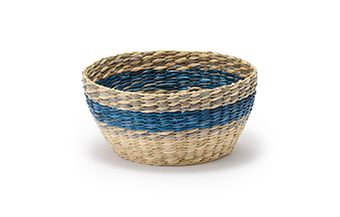 シーグラス 手編み小物入れ 丸型