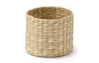 シーグラス 手編み小物入れ 筒形