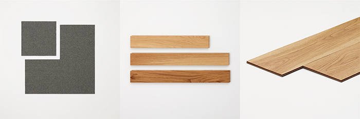 日本の木でできた薄型フローリング