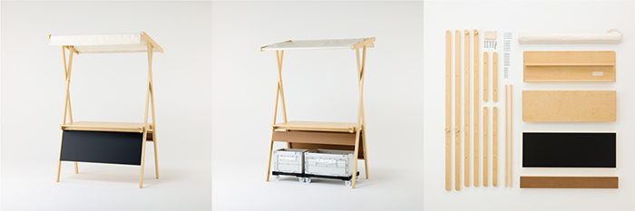 簡易設置できる「木製屋台什器」＜価格：税込99,000円＞