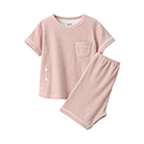 ベビー 着るタオル 両面パイル 半袖ルームウェアセット