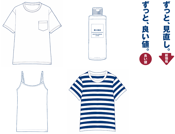衣料品・生活雑貨の価格改定「ずっと、見直し。ずっと、良い値。」実施のお知らせ