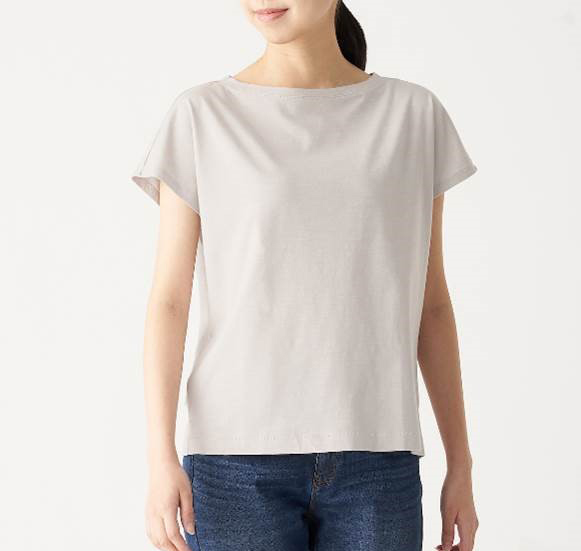 ムラ糸天竺編みフレンチスリーブＴシャツ